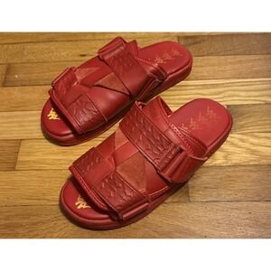KAPPA 222 Banda Mitel 1 Slide Sandals Chunky Red Mens Sz 11 Skater Casual